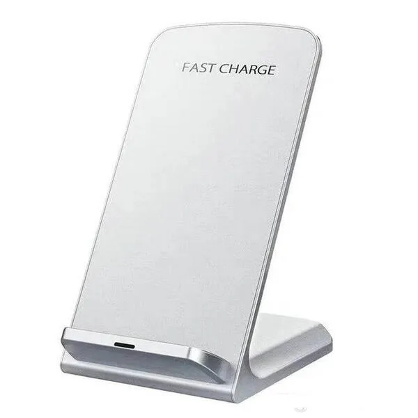 2 Coils 10W Portable Vertica Wireless Charger Fast Qi Wireless Charging Stand Pad for iPhone 11 Pro Max XS Samsung Note 10 S10 S9 all Qi-enabled Smartphones