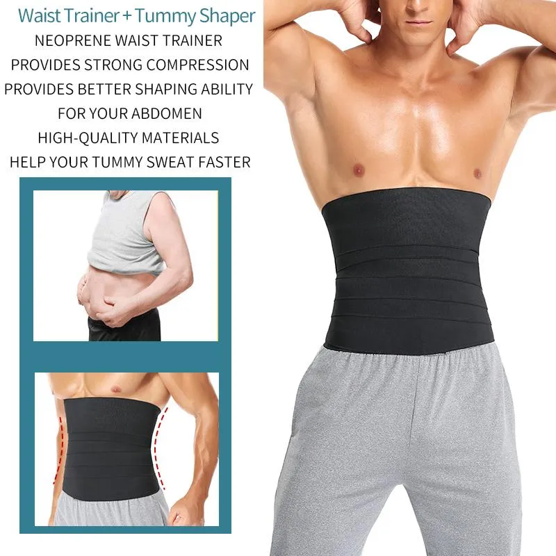 Mens Waist Trainer Body Shaper With Abdomen Reducer, Mens Belly