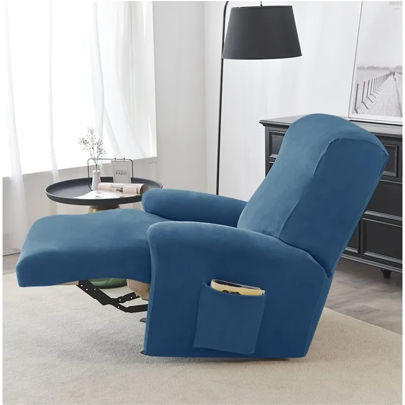 Couverture inclinable en peluche de velours Split Design Stretch Lazy Boy Chair Couverture Lounger Single Seater Canapé Canapé Slipcover Fauteuil Couvre 211102