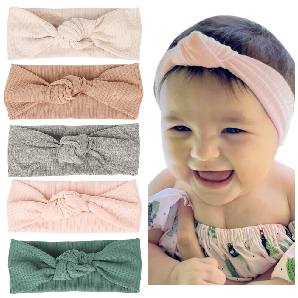 Bandes bébé Bandes Enfants Bandeau Enfant Enfant Elastic Coton Knot Bands Cheveux Enfants Headwear Accessoires Cheveux KHA299