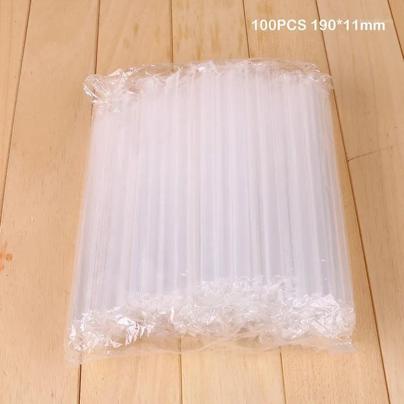 Drinking Straws 100pcs Big Milkshake Bubble Boba Milk Tea Plastic Thick Smoothie Cold Drinkware Bar Accessories1