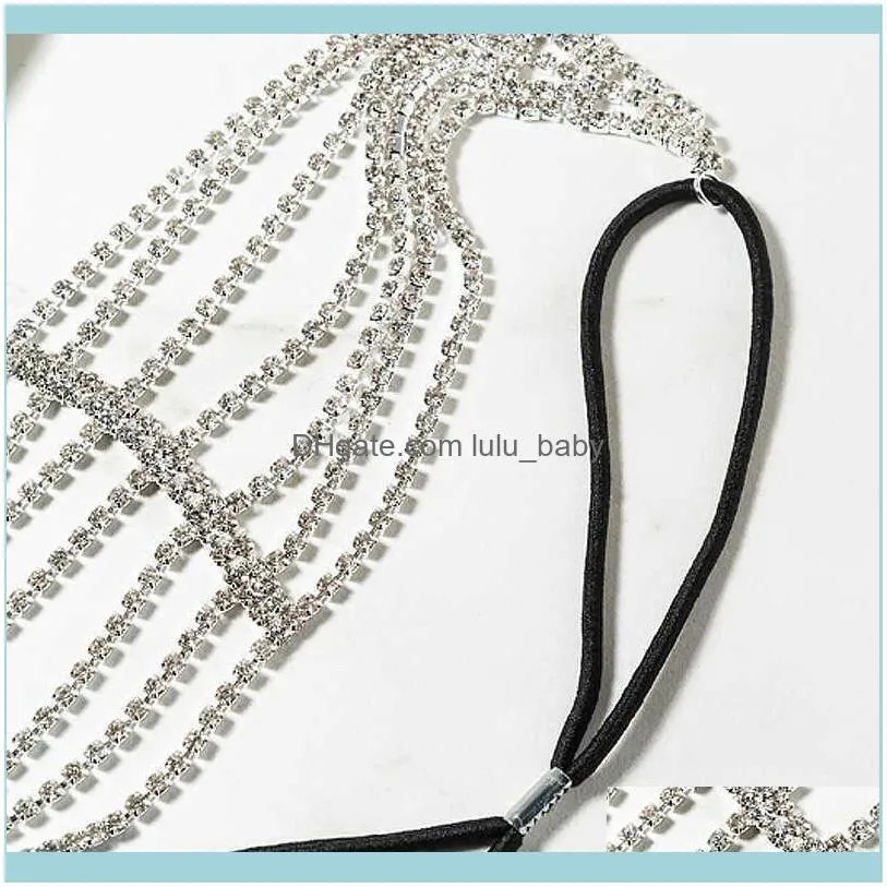 Stone Fans Fashion Rhinestone Chain Head Jewelry Wedding For Bridal Beautiful Hairstyles Crystal Hair Accessories Gifts