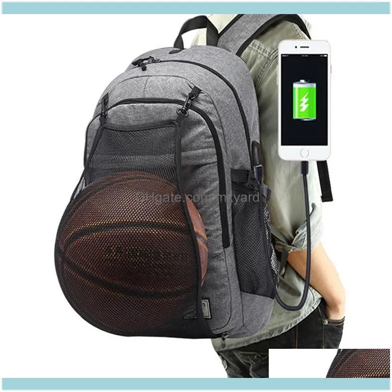 Outdoor Men`s Sports Gym Bags Basketball Backpack School Bags For Teenager Boys Soccer Ball Pack Laptop Bag Football Net Gym Bag1