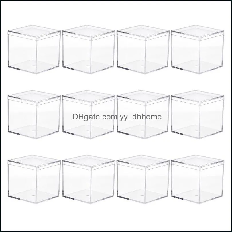 Gift Wrap 12Pcs Acrylic Storage Container Durable Box For Candy Chocolate Snack