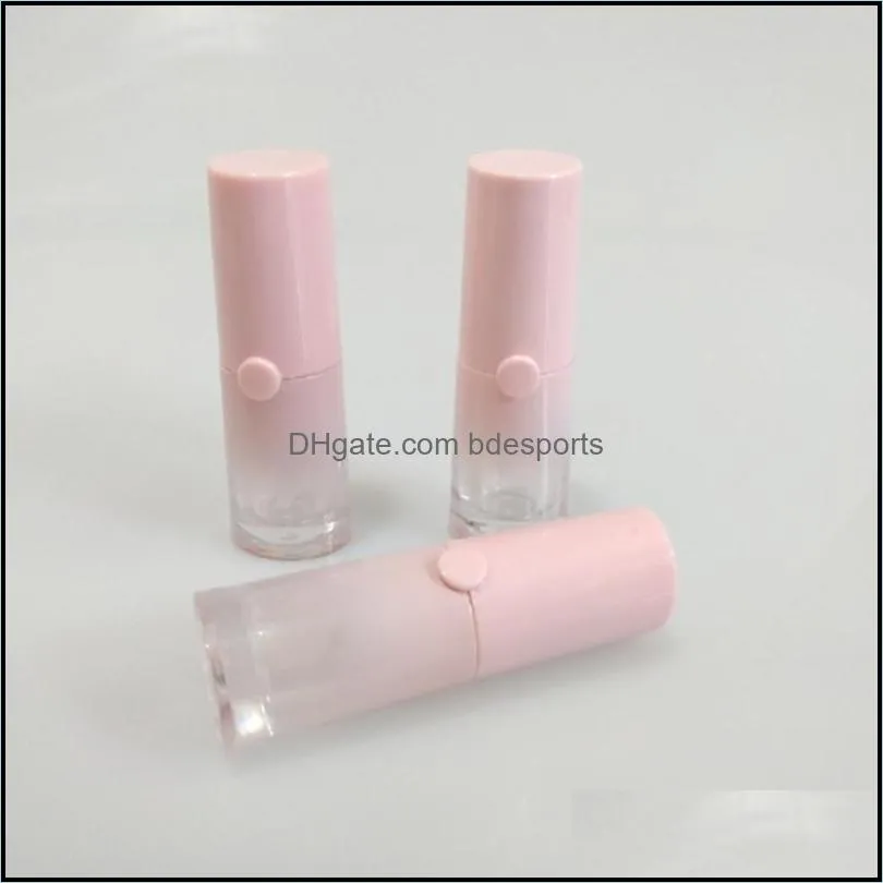 Storage Bottles & Jars Wholesale Cosmetic Lip Gloss Packaging Container 6ml Pink Gradient Tube Plastic Empty Lipgloss Tubes Bottle