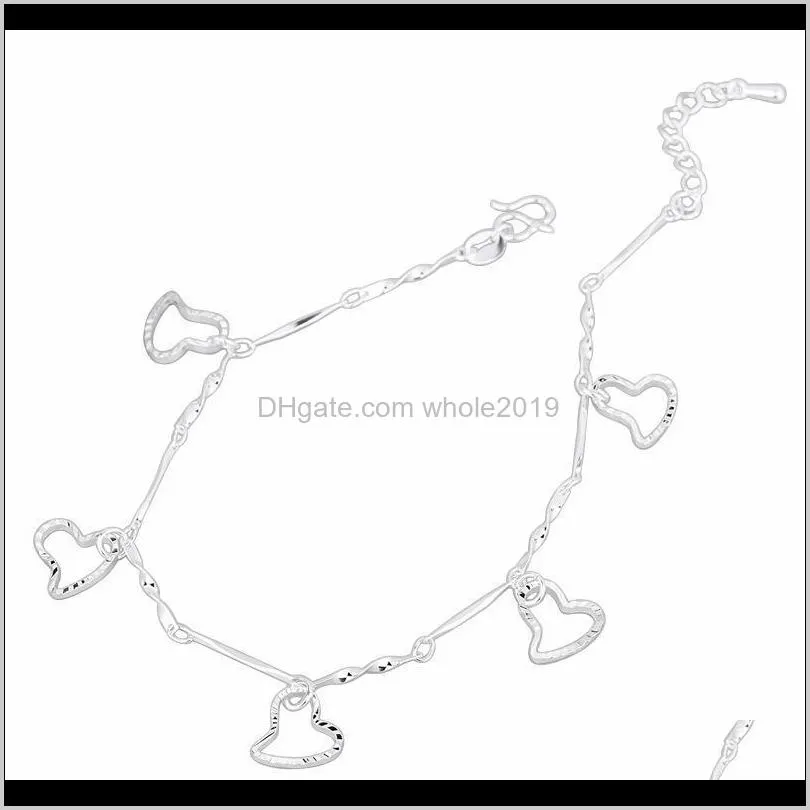 fashion woman girl party birthday wedding gift star lines 925 sterling silver anklet wholesale tornozeleira damski anklets