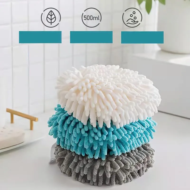 High Quality Chenille Fabric Hands Towel Can Be Hung Household Kitchen Bathroom Absorbent Towel Creative Hand Towels XG0329