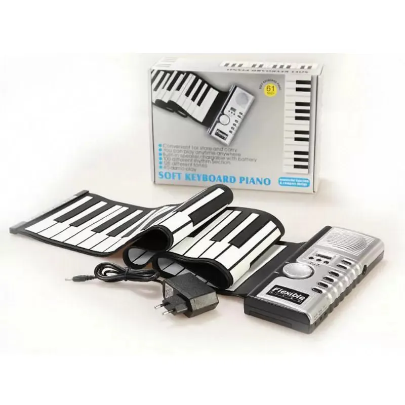 Elektronische componenten Piano 61 Sleutels Flexibele Synthesizer Handrol Up Roll-Up Draagbare USB Soft Keyboard Piano Midi Build In Speaker