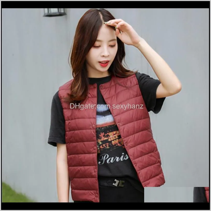 duck down vest women ultra light sleeveless puffy jacket 2021 new winter portable duck feather coat female warm waistcoat1