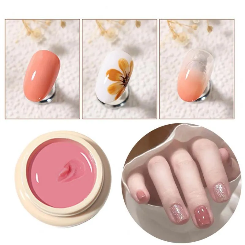 Nail Gel 5ml Polish Quick Drying Long Lasting Solid Color Clear Varnish Mousse UV For Manicure