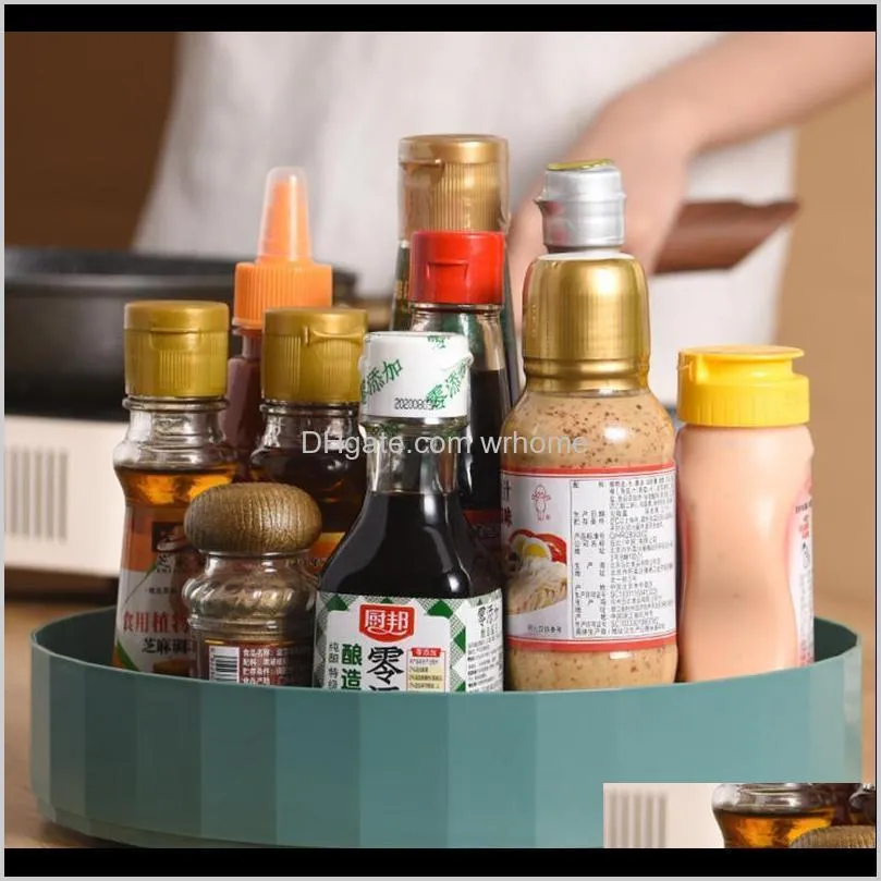 Round Rotatable Kitchen Seasoning Storage Box Perfracelet Tank Bottle Tray Accessories Bottles & Jars