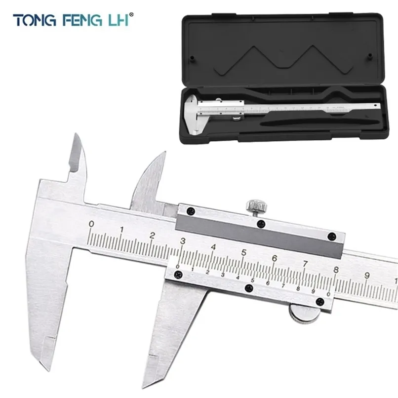 Vernier remklauw 6 "0-150mm / 0.02mm metalen remklauwen Gauge meetinstrumenten Boxed 210922