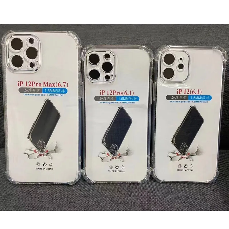 1.5mm Şok geçirmez yumuşak TPU Kılıflar için telefon 2 1 1 artı 11r Ace 2V Nord 3 Xiaomi 13t 13 TOP POCO X5 REDMI K60 K60E Not 12 4G 12S Şeffaf Net Dört Köşe Kapak