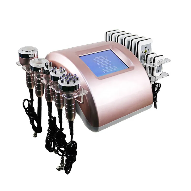 40 K vakum kavitasyon sistemi RF vücut zayıflama ultrason 6 in 1 yağ kilo kaybı lipolaser güzellik selülit azaltma makinesi