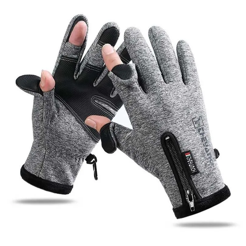 Gants de ski à l'épreuve du froid imperméables hiver cyclisme fluff chaud pour écran tactile temps froid coupe-vent anti-dérapant 211124