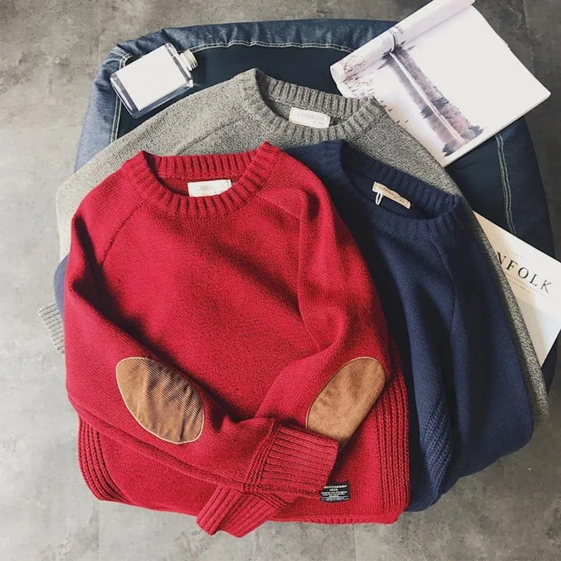 Panks masculins 2021 Men Pullover Sweater Automne Fashion décontractée lâche Oce-col laine en tricot surdimension