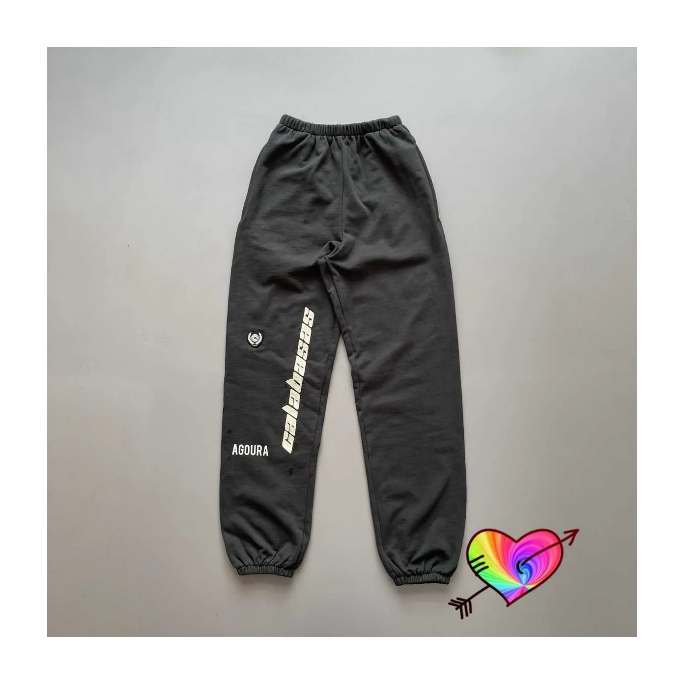 2021 Saison 5 Pantalons Hommes Femmes Haute Qualité Broderie Pantalon De Survêtement Légèrement Lâche Terry CALABASAS Jogger Pantalon 6 X0628