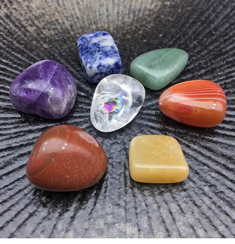 Pierre naturelle irrégulière chakra Quartz Rose améthyste agate poudre de tigre cristal blanc cristal yoga méditation pierre énergétique