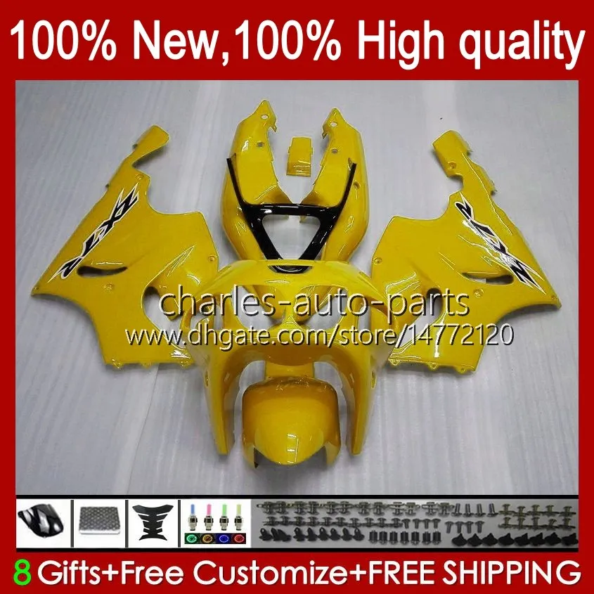 Kawasaki Ninja ZX 750 ZX7R ZX750 ZX 7 R 96 24 OEM Bodywork Fairing Kit Glossy Yellow