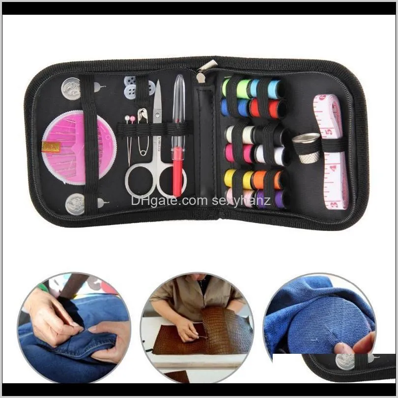 diy sewing box multi-function travel sewing kit needle thread threader tape scissor storage bag set 25/90/94 pcs1