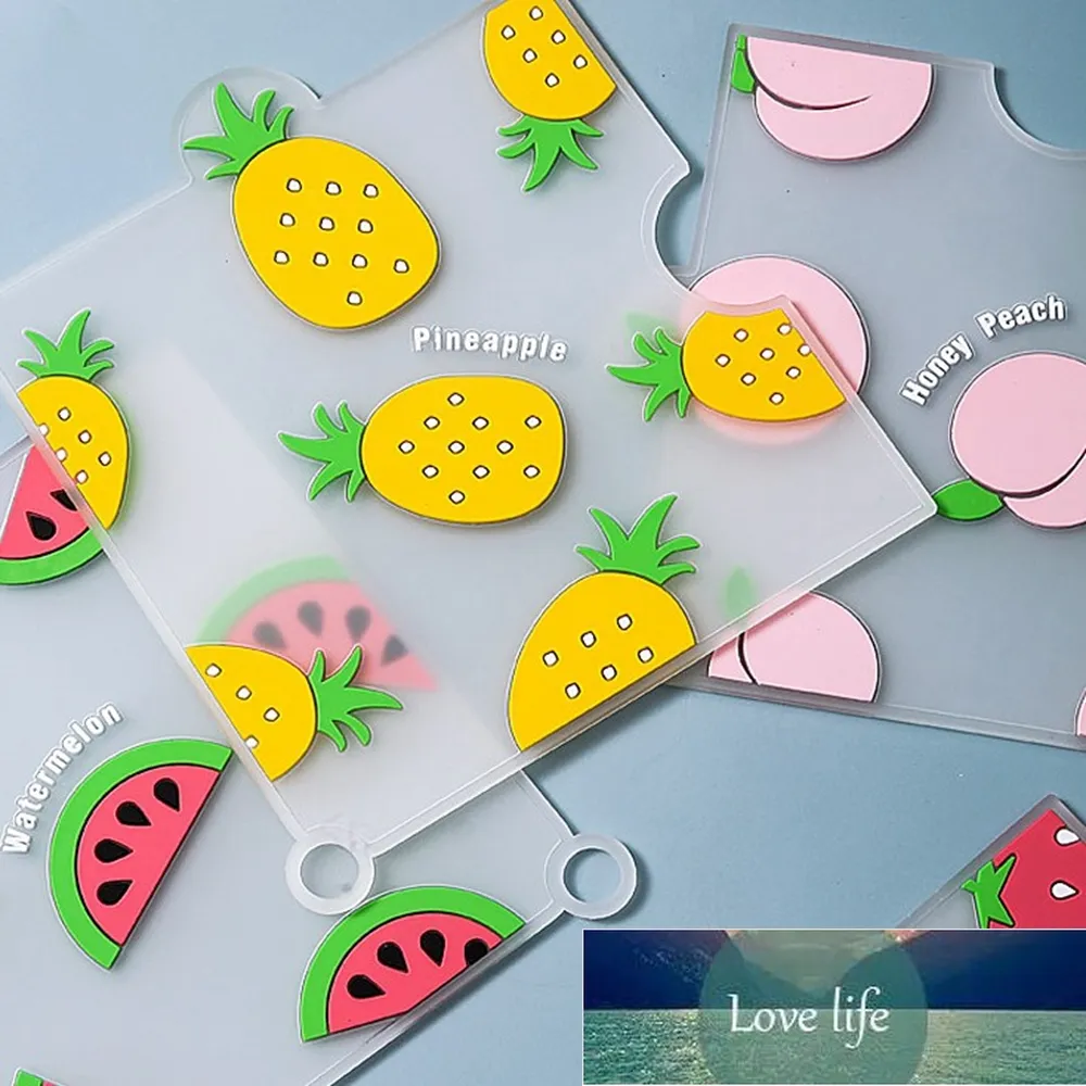 Cute Fruit Pattern Coasters Insulation Placemat Silicone Soft Dining Tableware Pot Mat Non-Slip Coaster Table Mat