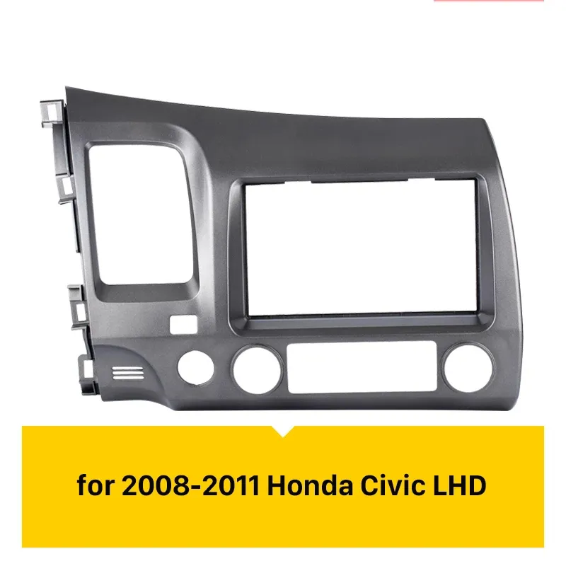 2din bilradio fascia installation trim dash kit stereo ram för 2008 2009 2010 2011 Honda Civic Lhd med srs hål