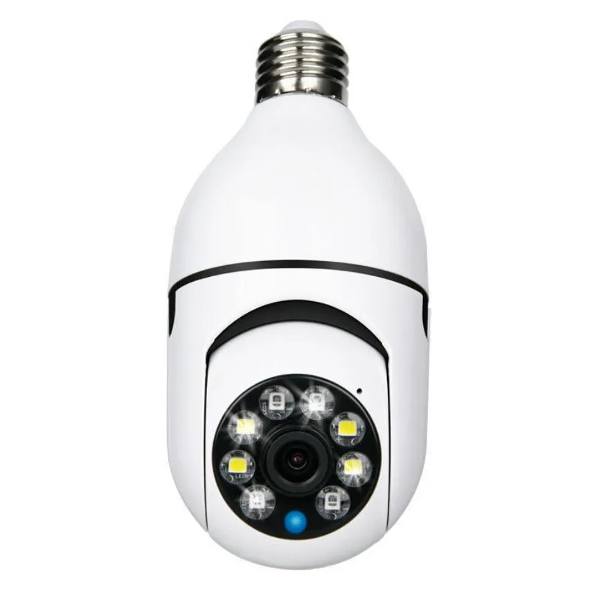 360 ° Rotera Auto Cameras Light Bulb Wireless IP-kameraövervakning WIFI Kamera Color Night Vision Fjärrvy
