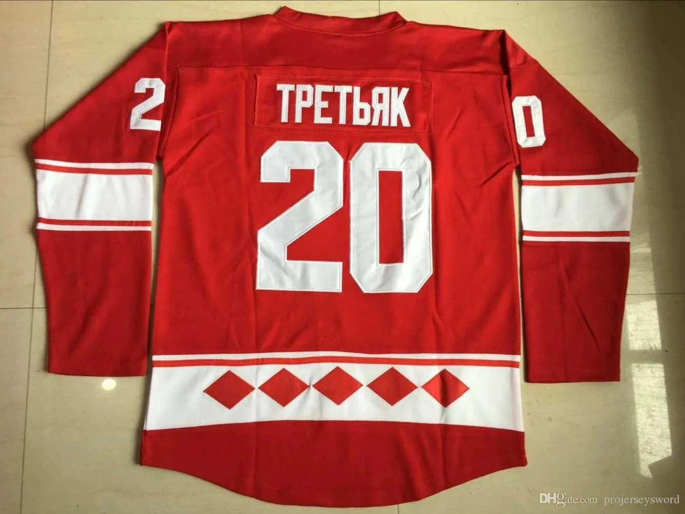 Top Quality 20 Vladislav Tretiak 1980 CCCP Russia Hockey Jersey, Mens 24 Sergei Makarov 100% Stitched Red Hockey Jerseys Cheap