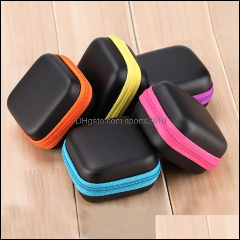 Fashion Square Hand Spinners Case EVA Earphones Container Bags Data Lines Box Multi Function Fidget Spinner Bag Boxes LX8747