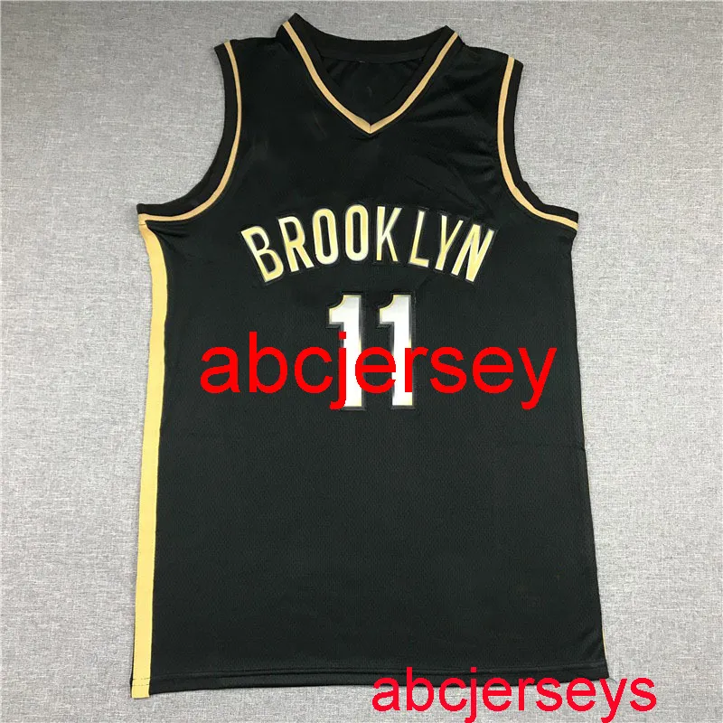 17 koszul koszykówki New Jersey Irving #11 2021 Black Gold Hafdery XS-5xl 6xl