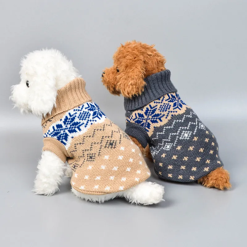Dog Odzież Odzież Christmas Pet Supplies Kot Sweter Jesień Zima Ciepła Oddychająca Kamizelka Klasyczna Cartoon Puppy Outwears Odzież T Shirt Outfit Małe psy XS-2XL