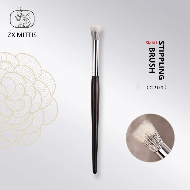 ZX.mittis Ebony Mały Stippling Eye Shadow Makeup Brush G209 - Concealer Eyeshadow Highlighter Blending Cosmetics Tool