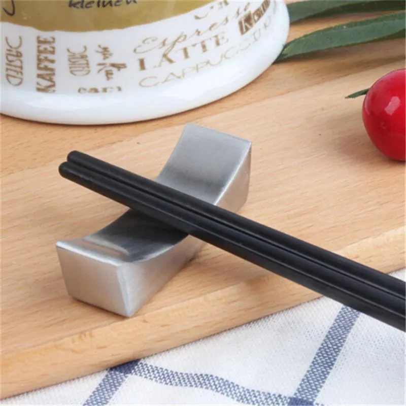 Chopsticks Rostfritt stålhållare Storage Rack Stand Hashi Chop Sticks Chopstick Kinesisk stil Presentkök Porslin
