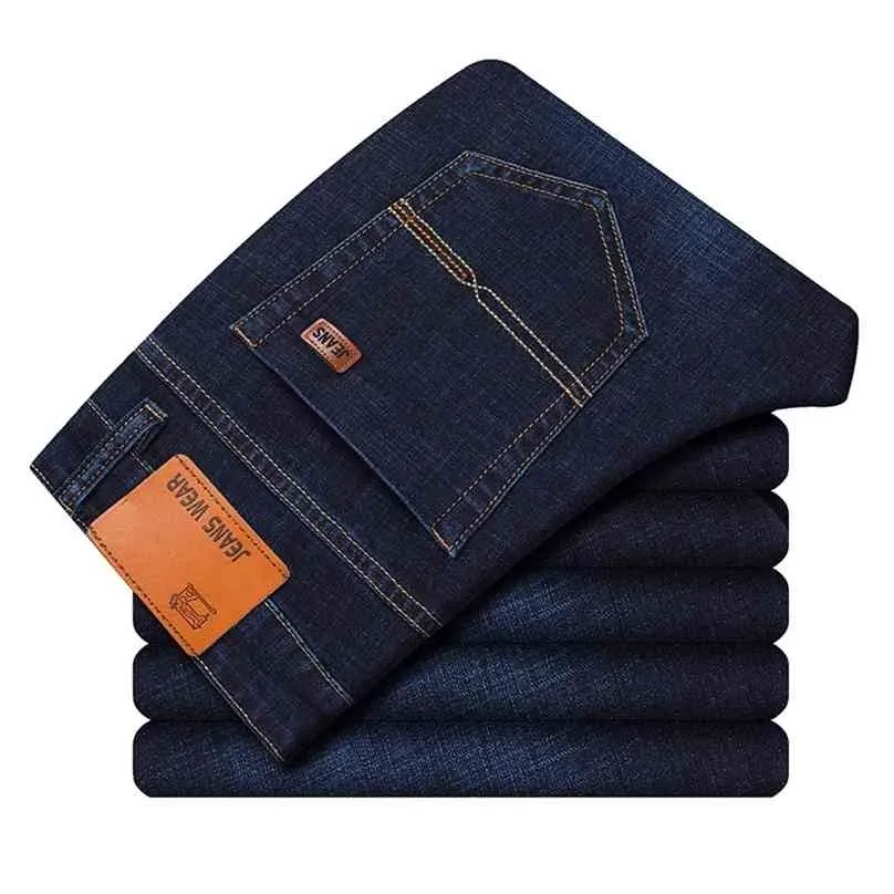 Homens Esticão Todas as Cores Pretas Calças Marca Roupas Moda Casual Denim Calças Masculinas Qualidade 210716