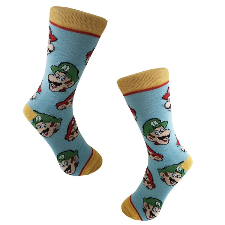 Men's Socks Women Men Cute Anime Game Cartoon Knee-high Novelty Cotton Summer Casual Sports Tube Harajuku Calcetines