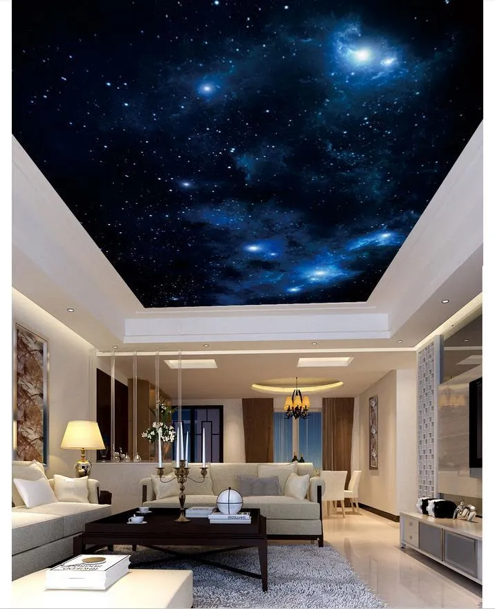 Sfondi Carta da parati personalizzata Po 3d Soffitto Dreamy Beautiful Star Zenith Murale per soggiorno Pittura Decor