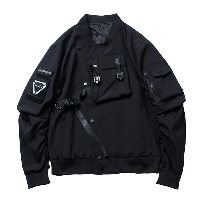 200 386 Techwear Black Hip Hop Punk Bomber Jackets 211110 DHgate