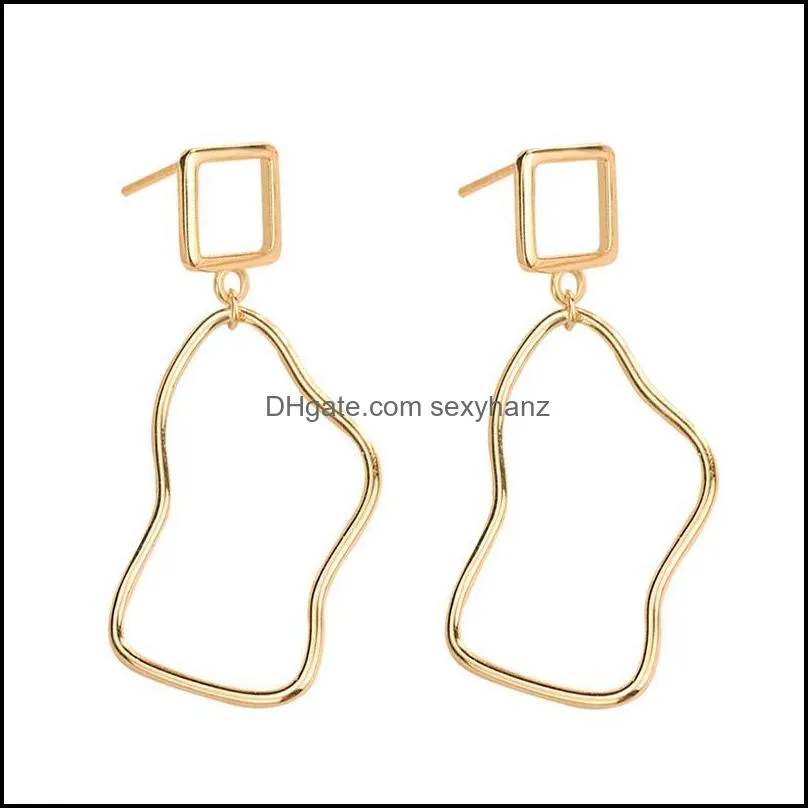 Autres Boucles D'oreilles Bijoux Sterling Sier S925 Géométrique Conception Simple Femmes Belle Partie Grande Qualité Cadeau Fête Des Mères El30 Drop Delivery 2021 09