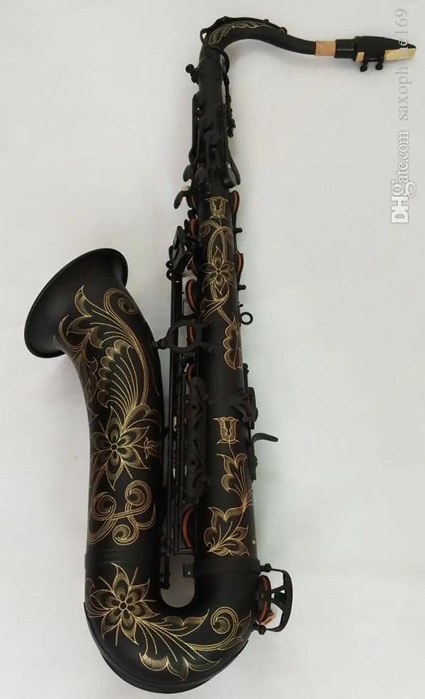 Topp Japan Suzuki Tenor Saxofon BB Musikinstrument Svart guld Professionell nivå med tillbehör