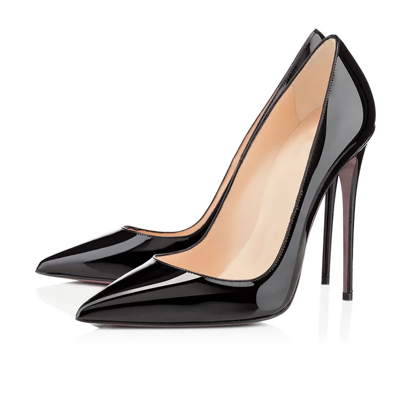 YCNYCHCHY Big Size Woman Patent Leather Black Nude Stiletto High Heels  Office Ladies Formal Dress Pumps New Fashion Sexy Bow Shoes - Walmart.com