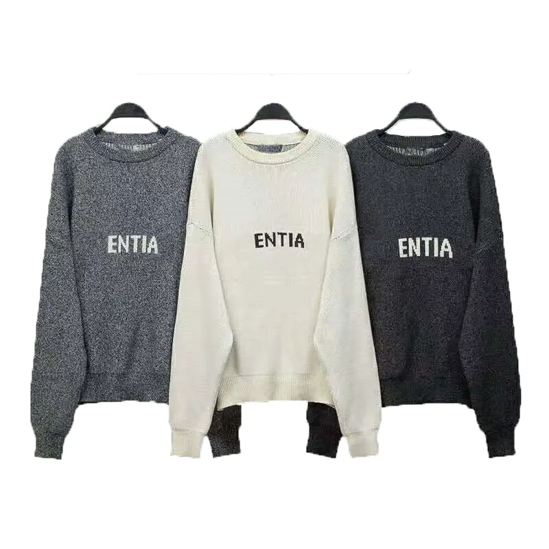 Essentials Мужские свитера Essentialse 2024ss дизайнерский свитер класса люкс с принтом букв мужская одежда для пар Повседневная мода топ с капюшоном уличная с длинными рукавами Европейский размер S-Xl