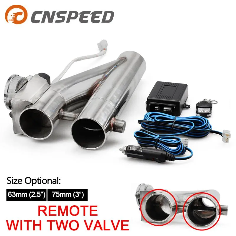 Manifold & Parts 2"/2.5'' /3.0'' Stainless Steel Headers Y Pipe Double Electric Exhaust Cutout Dual Valve With Remote Control Cut Out Kit