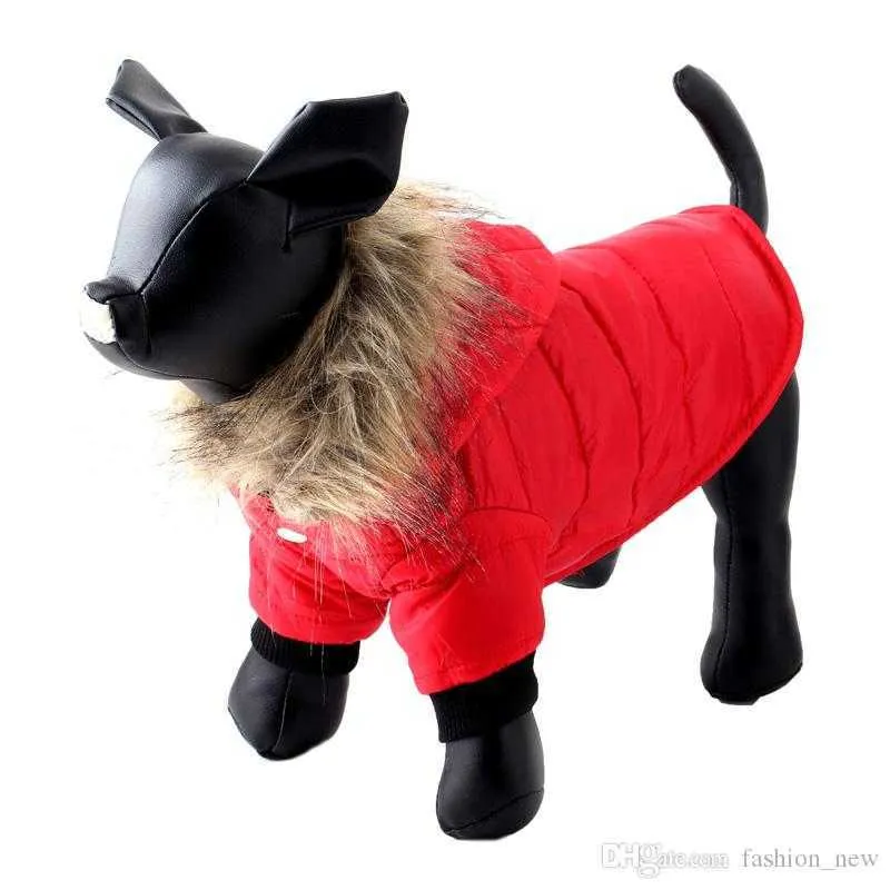 5 Size Pet Dog Coat Winter Warm Small Dog Clothes For Chihuahua Soft Fur Hood Puppy Jacket Clothing Dog Outerwear