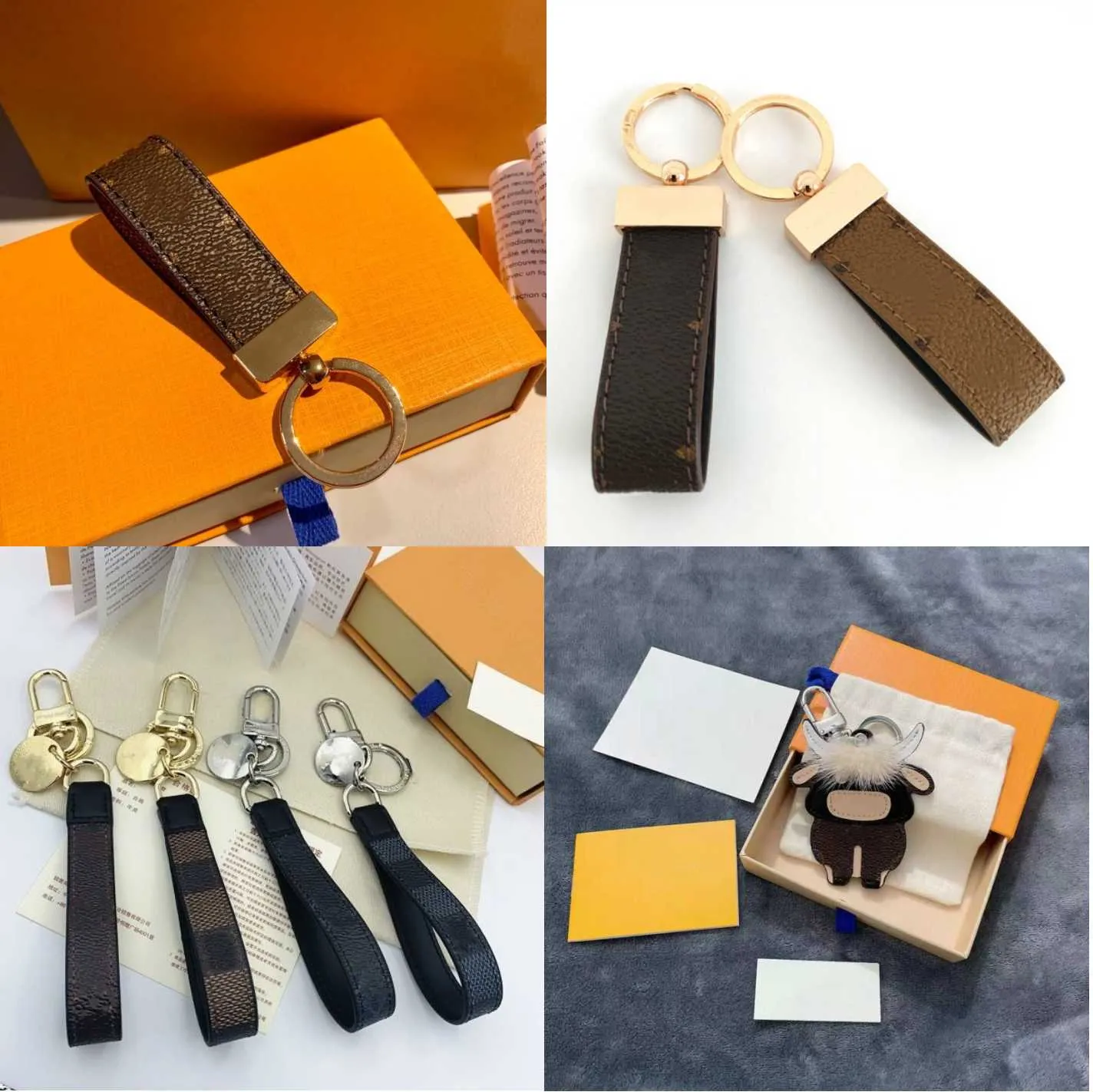 Designer Cute Keychain Key Chain & Ring Holder Brand Designers Keychains for Porte Clef Gift Men Women Car Bag Pendant Accessories High Qualtiy with Box