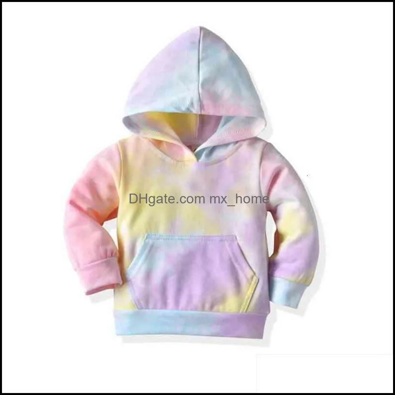 Girls Clothes Spring Autumn Fashion Hooded Dyed Sweater Sportswear 2pcs Suit For 0 1 2 3 4 5 Years