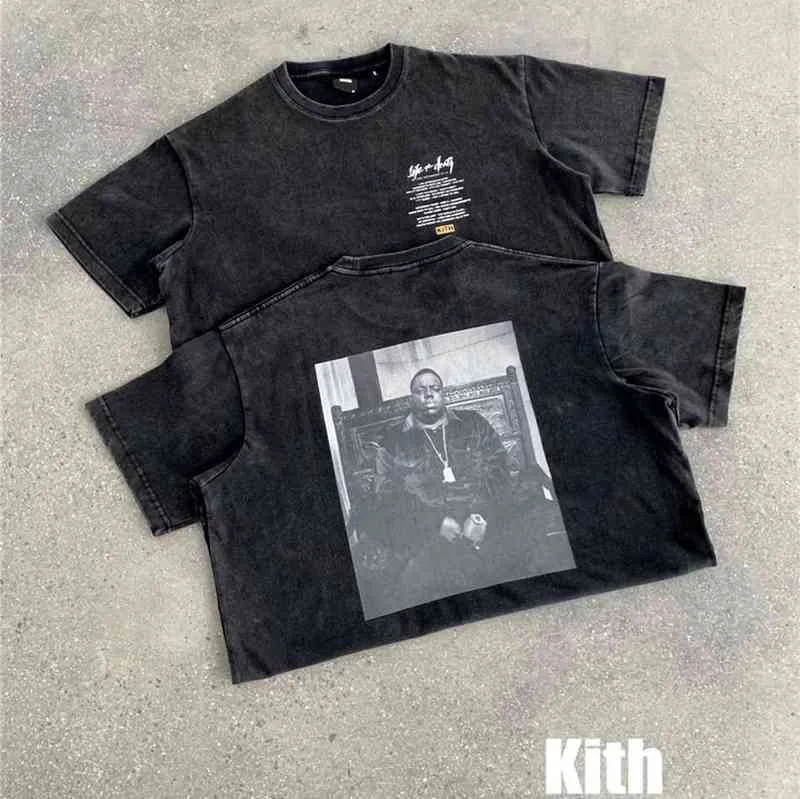 2021ss Kith Biggie Vintage T рубашка мужчины 1: 1 Лучшее качество Футболка Летнее Стиль Кит The Tees Женщина TShirts G1229