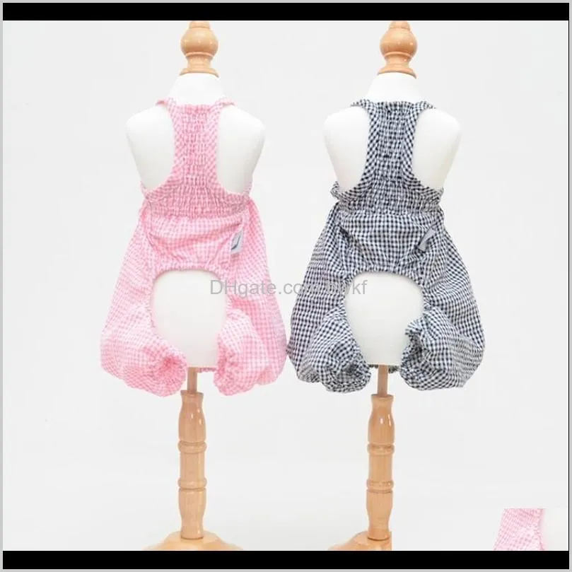 summer dog clothes jumpsuit pants hats puppy apparel small dog clothing overalls poodle bichon pomeranian schnauzer costume 201128
