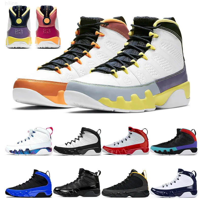 mens basketball shoes 9s jumpman 9 Change The World University Racer Blue Multi Color gym red UNC trainers outdoor sports sneaker ourdoor