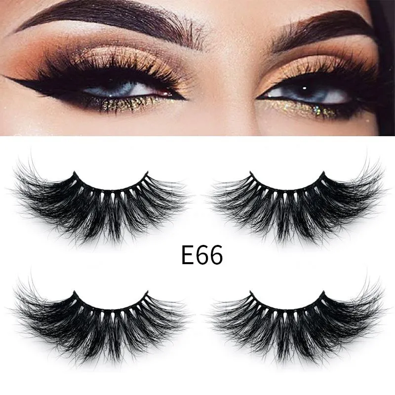 100% Real Mink Eyelashes 6d 25mm Makeup Lash Mjuk naturlig lång Tjock Dramatisk Fake Eyelash Extension Ögonfransar Skönhetsverktyg