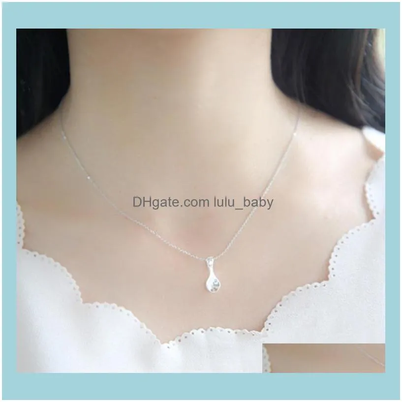 Pendant Necklaces S925 Silver Gift For Friends Short Necklace, Clavicle Chain, Spoon, Mini Cute Transporter Heart Necklace Women